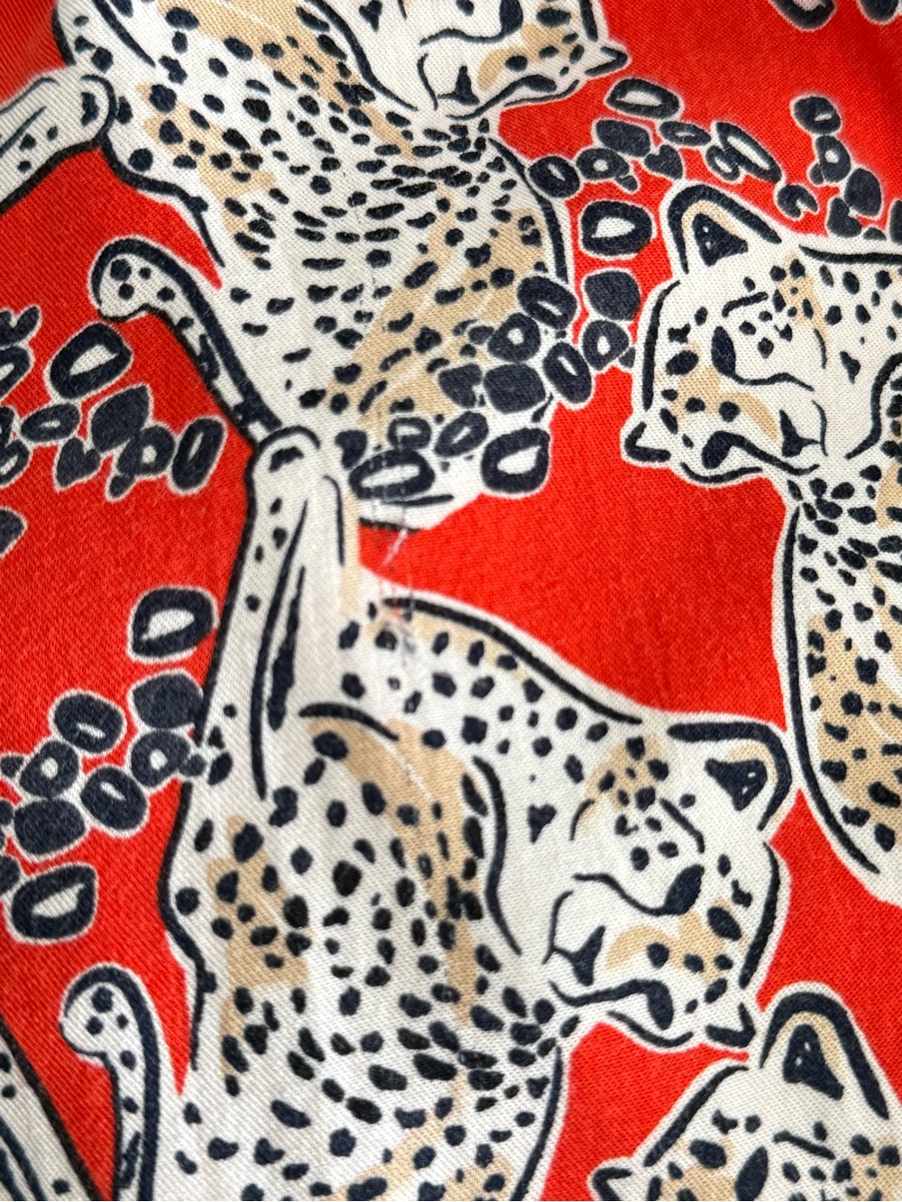 🌻 crown & ivy Red Orange Leopard-Print Peasant Top XXL - Picture 7 of 9